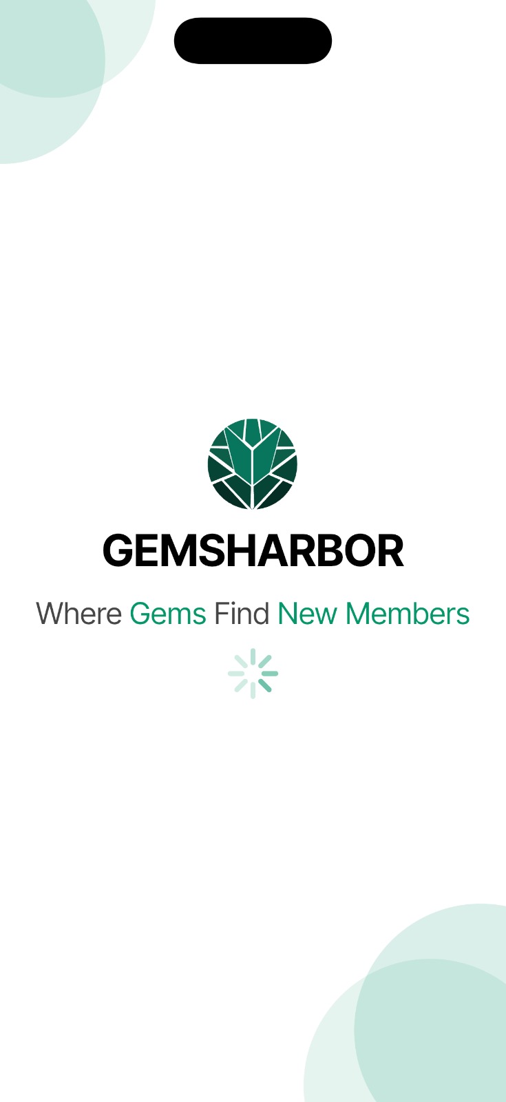Gems Harbor app splash screen