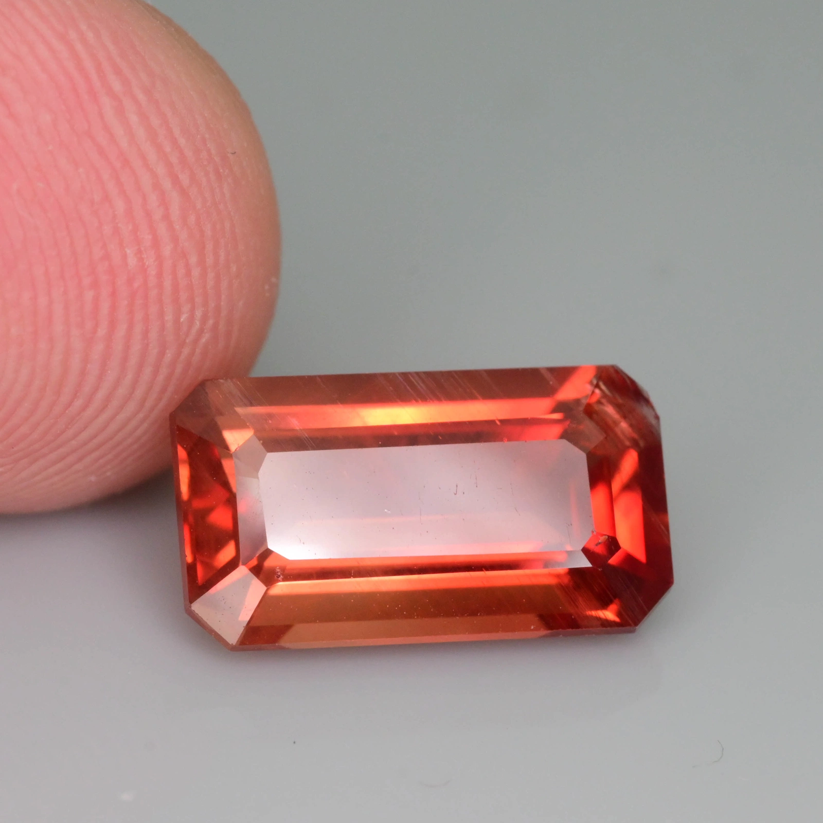 Rare Andesine 3.32 ct Intense Orange Color Untreated SKU- 4