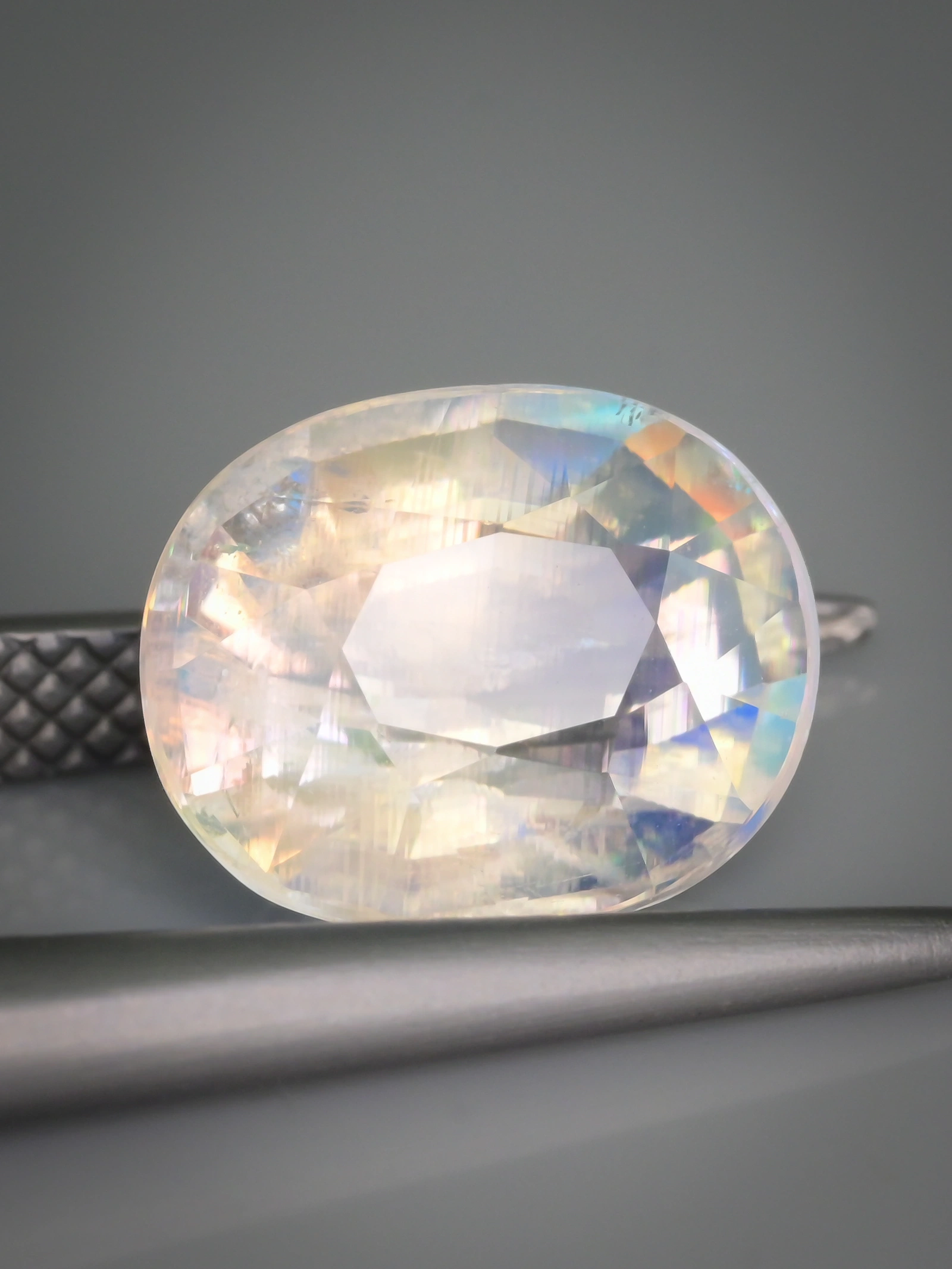 Rainbow Moonstone 3.24 ct Natural Multi Color Flashes Untreated Burma Mine