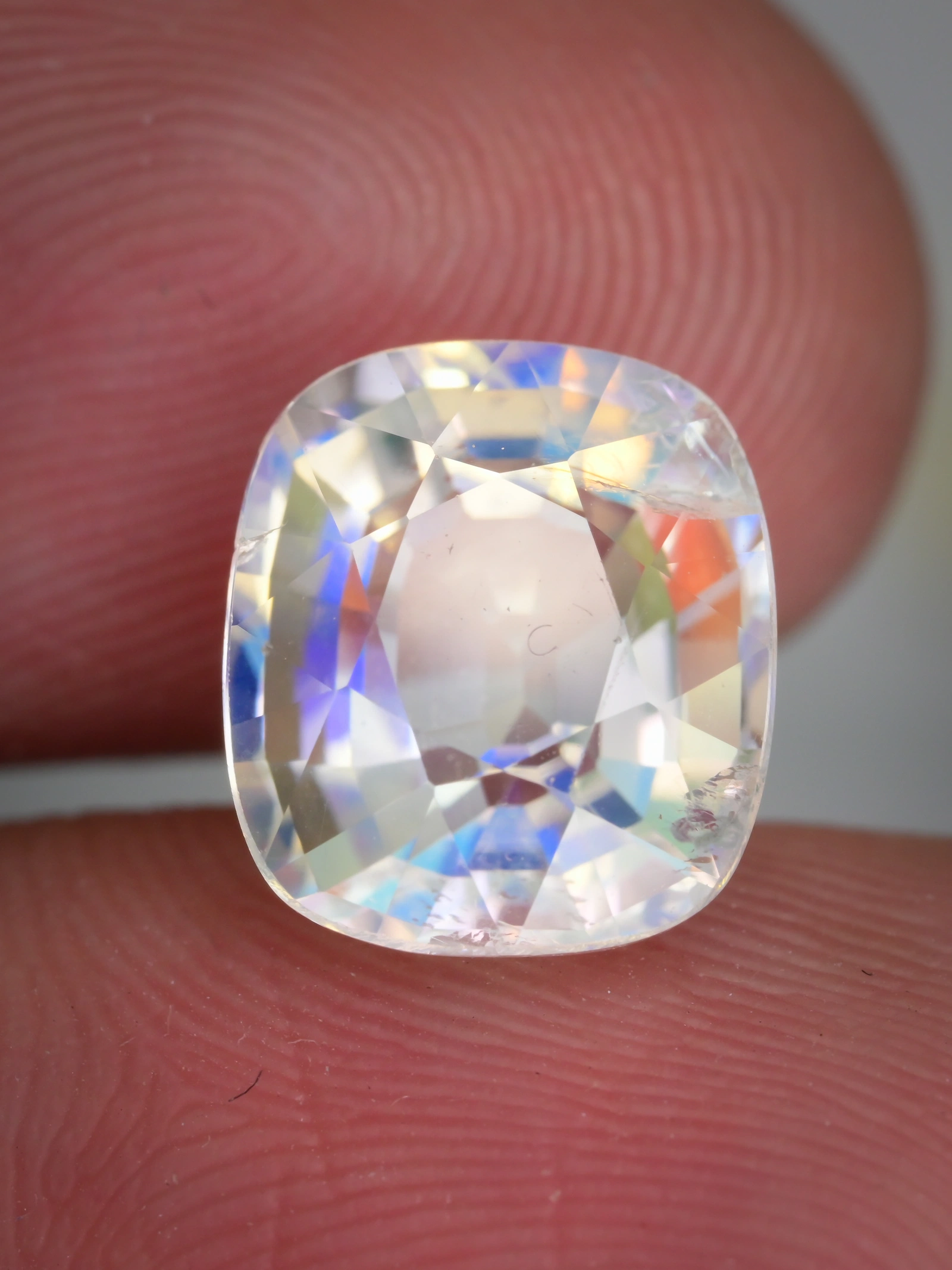 Rainbow Moonstone 3.40 ct Natural Multi Color Flashes Untreated Burma Mine