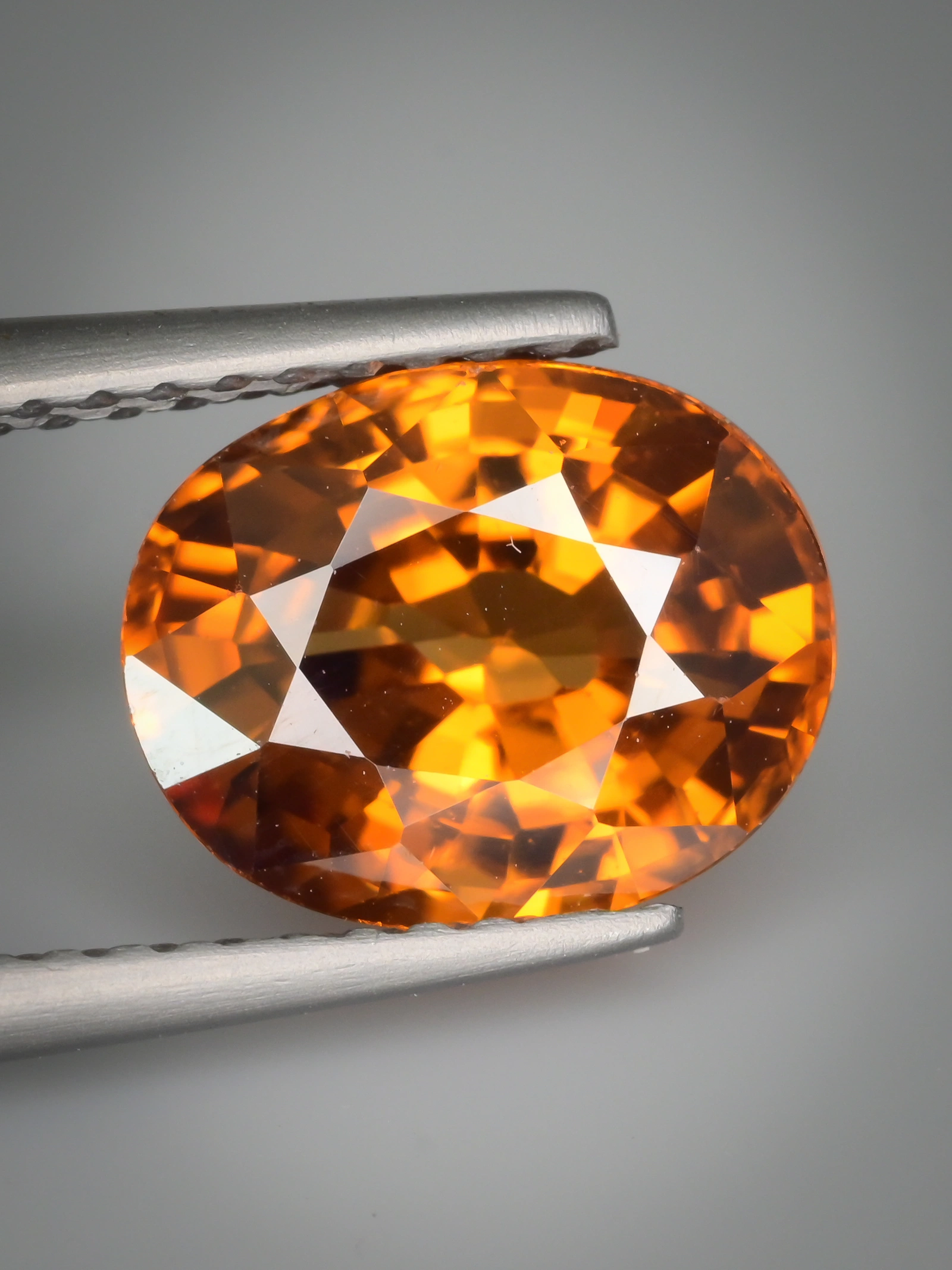 Natural Zircon 3.53 ct Orangish Yellow Nice Brilliance Cambodia Origin